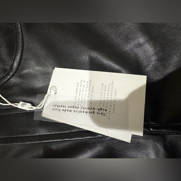 Anine Bing Womens Sonya Faux Leather Straight-Leg Pants SZ 32 NWT - Picture 13 of 13
